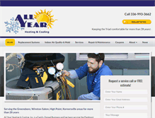 Tablet Screenshot of allyearheating.com